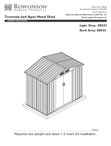 Rowlinson6×4 Trentvale Metal Apex Shed