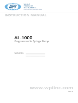 WPI AL-1000 Aladdin Programmable Syringe Pump User manual