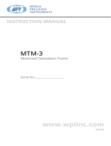 WPI MTM-3 Motorized Stereotaxic Frame User manual