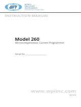 WPI 260 Model Microiontophoresis Current Programmer User manual