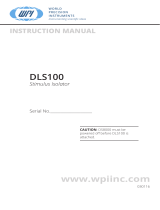 WPI DLS100 Stimulus Isolator User manual