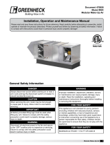Greenheck 470658 MSX Operating instructions
