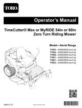 Toro TimeCutter Max 60in Zero Turn Riding Mower User manual