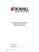 Boekel Scientific Floor Standing Platelet Incubator/Agitator FS100 FS100-2 Operation Instructions Operating instructions