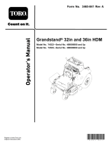 Toro Grandstand 32in HDM User manual