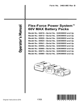 Toro Flex-Force Power System 8.0Ah 60V MAX Battery Pack User manual