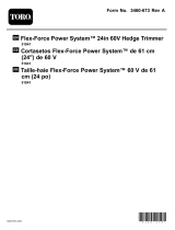 Toro Flex-Force Power System 24in 60V Hedge Trimmer User manual