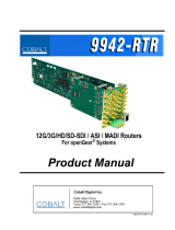 Cobalt Digital COBALT WAVE 9942-RTR 12G SDI Router User manual