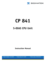 SIGMATEK CP 841 User manual