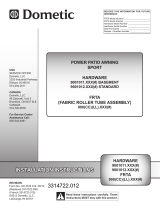 Dometic Power Patio Awning Sport Hardware 9001011.XXX, 9001012.XXX, FRTA 900.XXX Installation guide