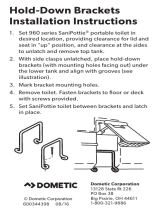 Dometic Hold Down Brackets_960 Series SaniPottie Portable Toilet Installation guide