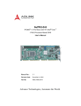 Adlink NuPRO-E43 Owner's manual
