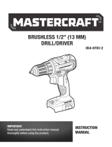 MasterCraft 20V Brushless Drill/Driver Kit Owner's manual