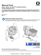 Graco 3A9029D, GX19, GX FF, GX21 Cordless Electric Airless Sprayers Owner's manual