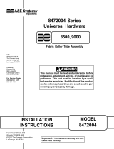 Dometic AE Systems 8472004 Series Universal Hardware_8500 and 9500 FRTA Installation guide