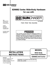 Dometic AE Systems Wide Body Sunchaser Hardware 8290002.XXX Series Installation guide