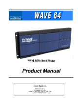 Cobalt Digital COBALT WAVE RTR-64x64 12G SDI Router User manual