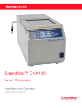 Thermo Fisher Scientific SpeedVac DNA130 Vacuum Concentrator Owner's manual
