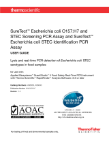 Thermo Fisher Scientific SureTect Escherichia coli O157:H7 and STEC Screening PCR Assay and SureTect Escherichia coli STEC Identification PCR Assay User guide