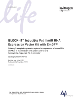 Thermo Fisher Scientific BLOCK-IT Inducible Pol II miR RNAi Expression Vector Kit User guide