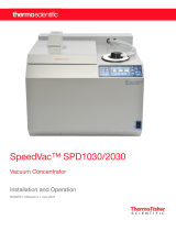 Thermo Fisher Scientific SpeedVac SPD1030-2030 Vacuum Concentrator Owner's manual