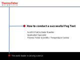 Thermo Fisher Scientific conducting a successful fog test User guide