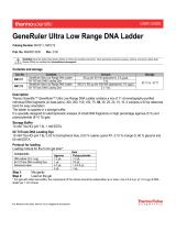 Thermo Fisher Scientific GeneRuler Ultra Low Range DNA Ladder User guide