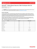 Thermo Fisher Scientific GeneJET Whole Blood Genomic DNA Purification Mini Kit User guide