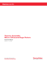 Thermo Fisher Scientific Micro Ultracentrifuge Rotors User manual