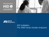 Thermo Fisher ScientificHID Validation: The 3500 Series Genetic Analyzers