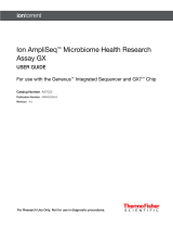 Thermo Fisher Scientific Ion AmpliSeq Microbiome Health Research Assay GX User guide