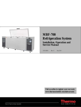 Thermo Fisher Scientific MBF-700 Refrigeration System User manual