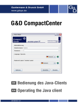 G&D CompactCenter X2 Owner's manual