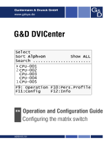 G&D DVICenter DP64 Owner's manual