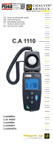 Chauvin-Arnoux CA 1110 LIGHTMETER Quick start guide