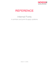 Novexx Reference internal fonts User manual
