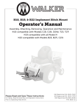 Walker H10, H19, H22 Implement Hitch Mount User manual
