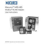 Macurco MRS-485 User manual