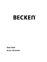 Becken PLACA GAS CRISTAL MCGHS60 Q403GFE Owner's manual