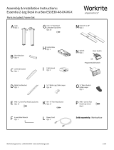 Workrite ErgonomicsEssentia 2-Leg ES3E30-48 30″-48″