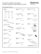 Workrite Ergonomics Essentia 3-Leg ES3E5472-4272EOC 54″-72″ X 42″-72″ Installation guide