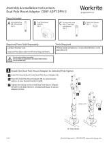 Workrite Ergonomics Conform Dual Pole Mount Adaptor Installation guide