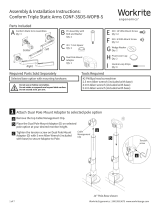 Workrite Ergonomics Conform Triple Static Monitor Arm Installation guide