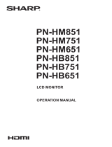 Sharp PN-HM851 Owner's manual