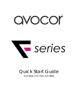 AVOCOR AVF-8650RBX Quick start guide