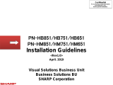 Sharp PN-HB651 Installation guide