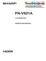 Sharp PN-V601A User manual