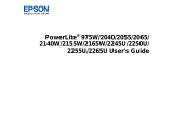 Epson PowerLite 2255U User manual