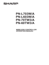 Sharp PN-70TW3 Owner's manual