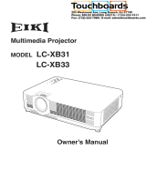 Eiki LC-XB33 Owner's manual